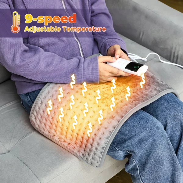 9-Level Electric Heating Pad with Timer – Cosy Warmth for Shoulder, Neck, Back, and Legs - Image 3