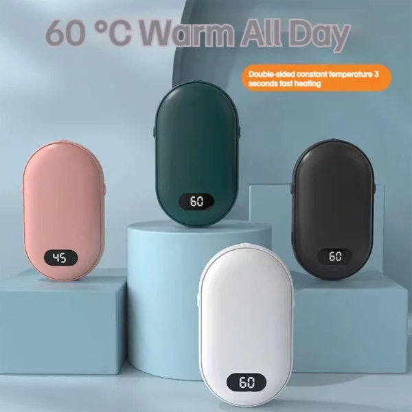 2-in-1 USB Rechargeable Hand Warmer & Power Bank – Portable Electric Pocket Heater - Image 2