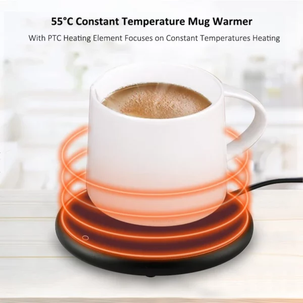 USB Coffee Cup Warmer – Electric Heating Pad for Home & Office, 5V Thermostatic Coaster - Image 2