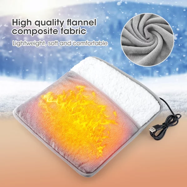 USB Heated Foot Warmer – Soft, Cozy & Perfect for Ultimate Winter Comfort - Image 3