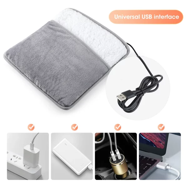 USB Heated Foot Warmer – Soft, Cozy & Perfect for Ultimate Winter Comfort - Image 6